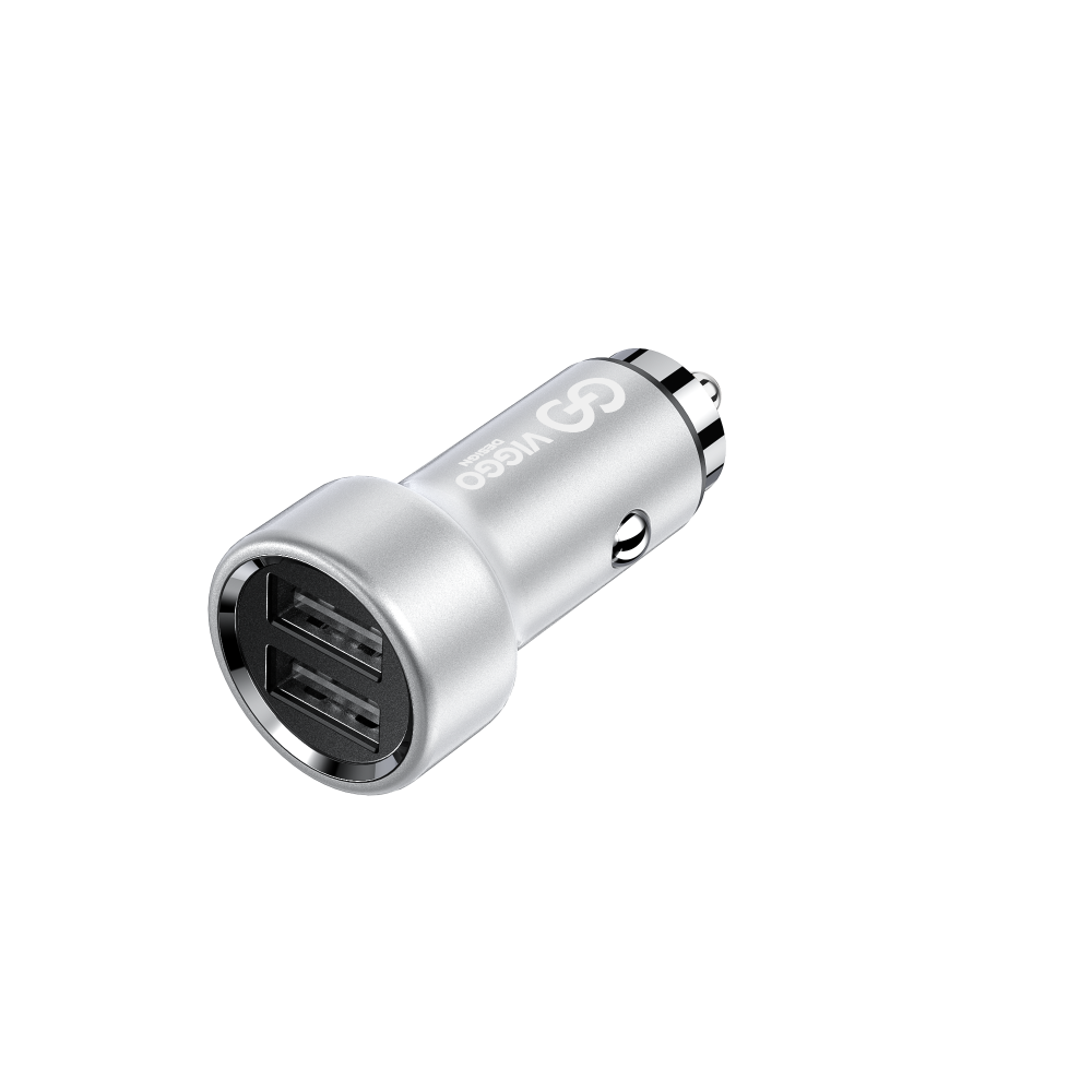 VIGGO DESIGN 2xUSB 3.4A Srebrna