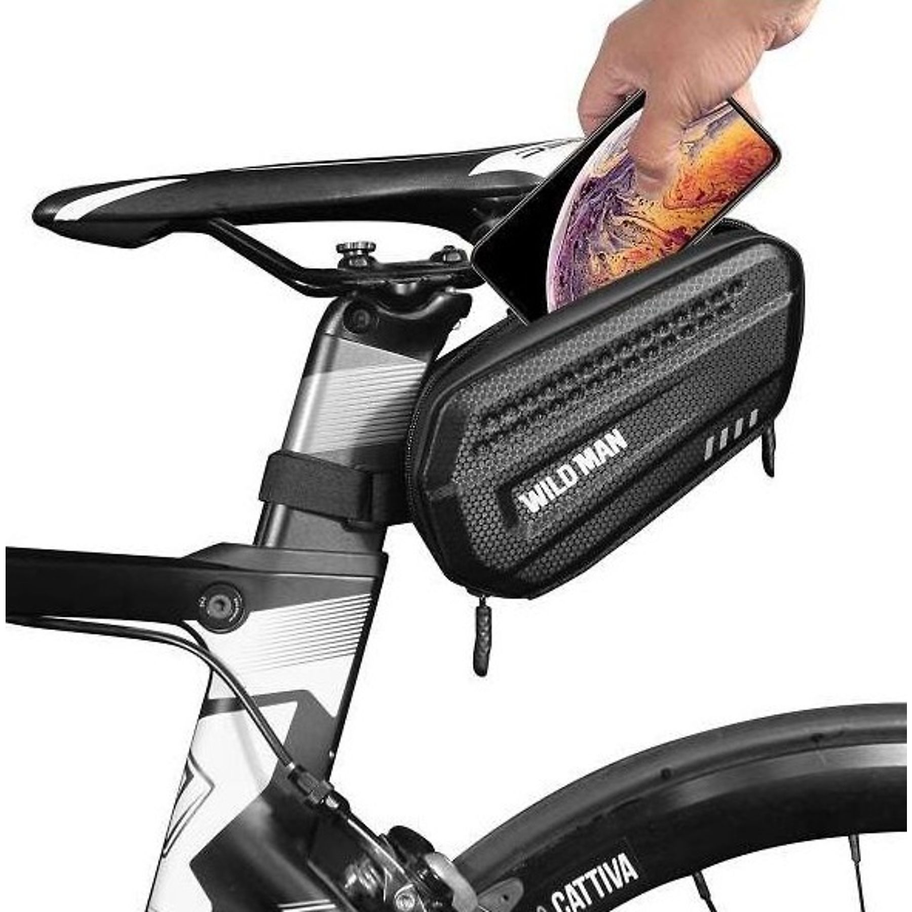 WILDMAN Etui/sakwa pod siodełko L ES7 1.2L uchwyt rowerowy czarna/bl