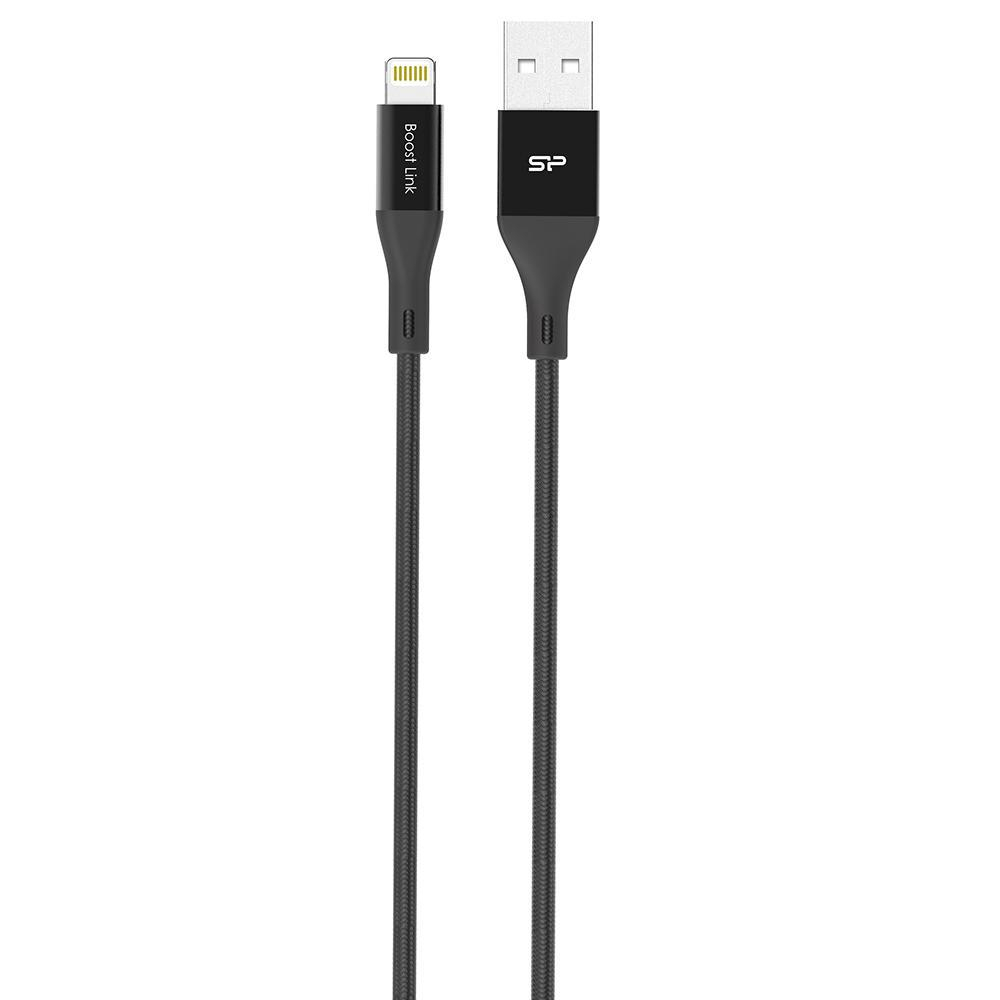 Silicon Power Kabel USB-Lightning MFI Silicon 1m w otulinie czarny