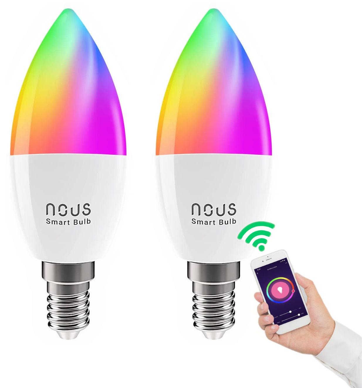 Nous P4 Smart WIFI RGB Bulb E14 (2 szt.)