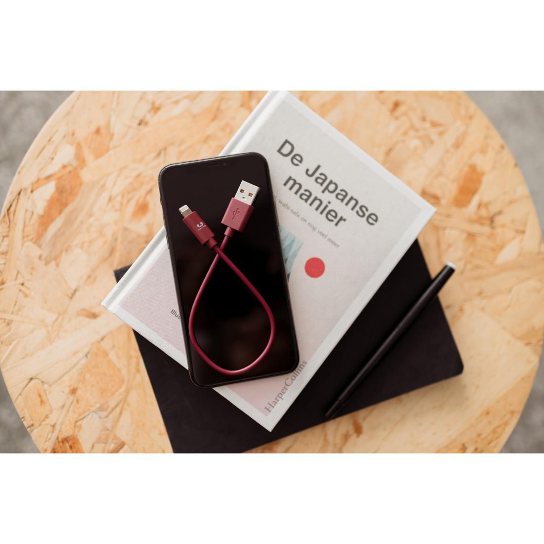 Fresh N Rebel Kabel USB Lightning Fresh'N'Rebel 0,2m Ruby Red