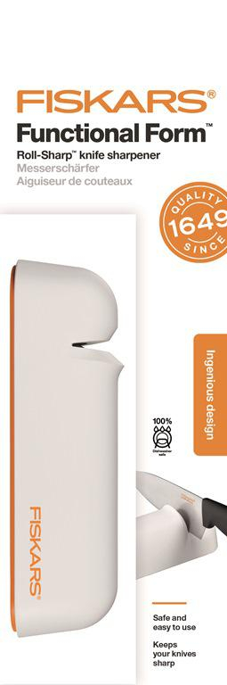 Ostrzałka Fiskars Roll-sharp w akcji