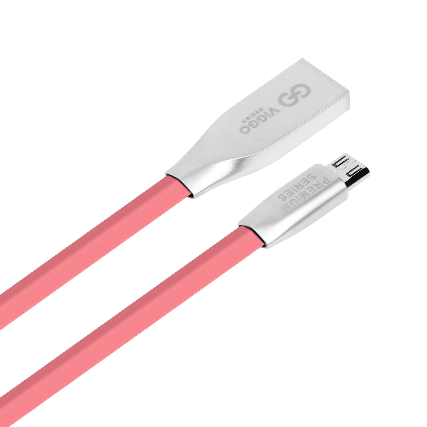 VIGGO DESIGN USB-microUSB 1m Różowy