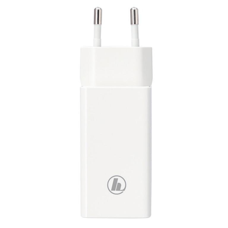 Hama Ładowarka sieciowa HAMA 1xUSB 1xUSB-C GaN PD 65W QC3.0 biała
