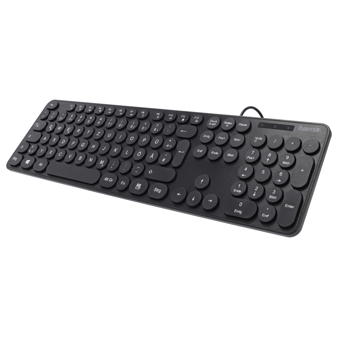 Hama KLAWIATURA PRZEWODOWA HAMA KC-500 Czarna #