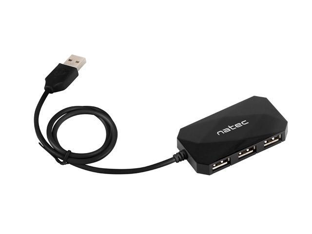 Natec Czytnik USB 2.0 NATEC LOCUST 4-PORTY Czarny
