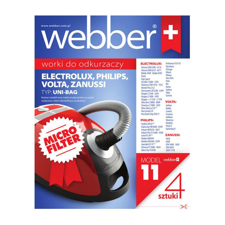 Webber Worki do odkurzaczy micro UNI BAG PHILIPS/ELECTROLUX (11) 4