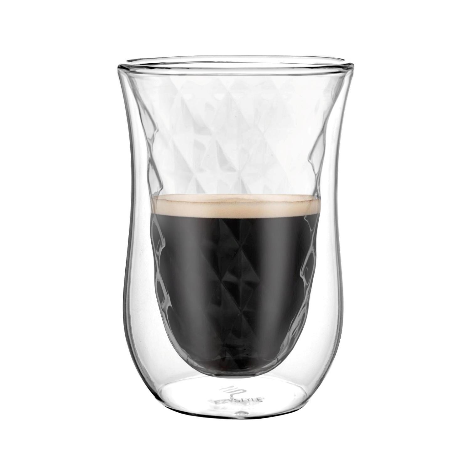 EZYSTYLE Szklanki termiczne Ezy Style Diamond 250ml do kawy 2 szt.