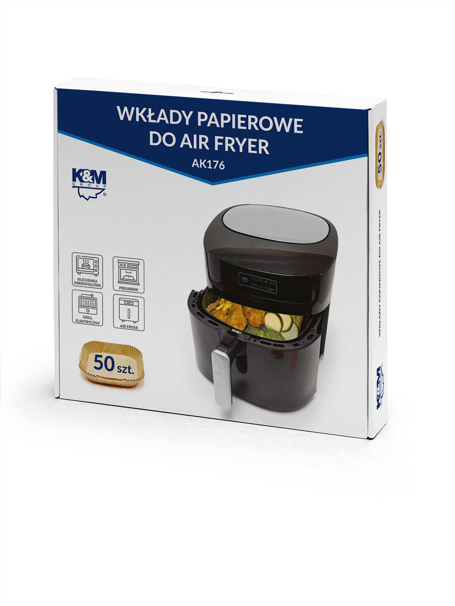 K M WKŁAD DO AIR FRYER KWADRATOWY AK176