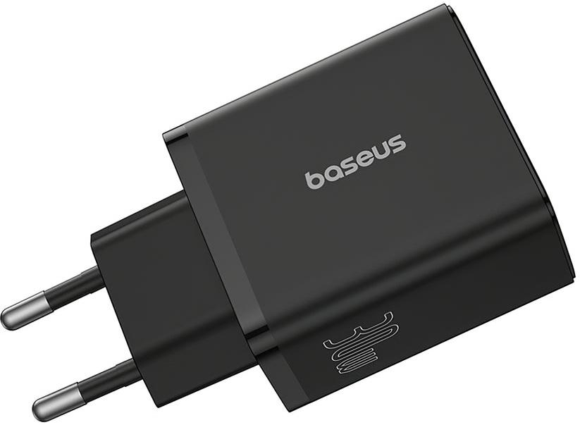 Baseus Ładowarka sieciowa Cube Fast Charger 2xUSB-A USB-C 30W Black