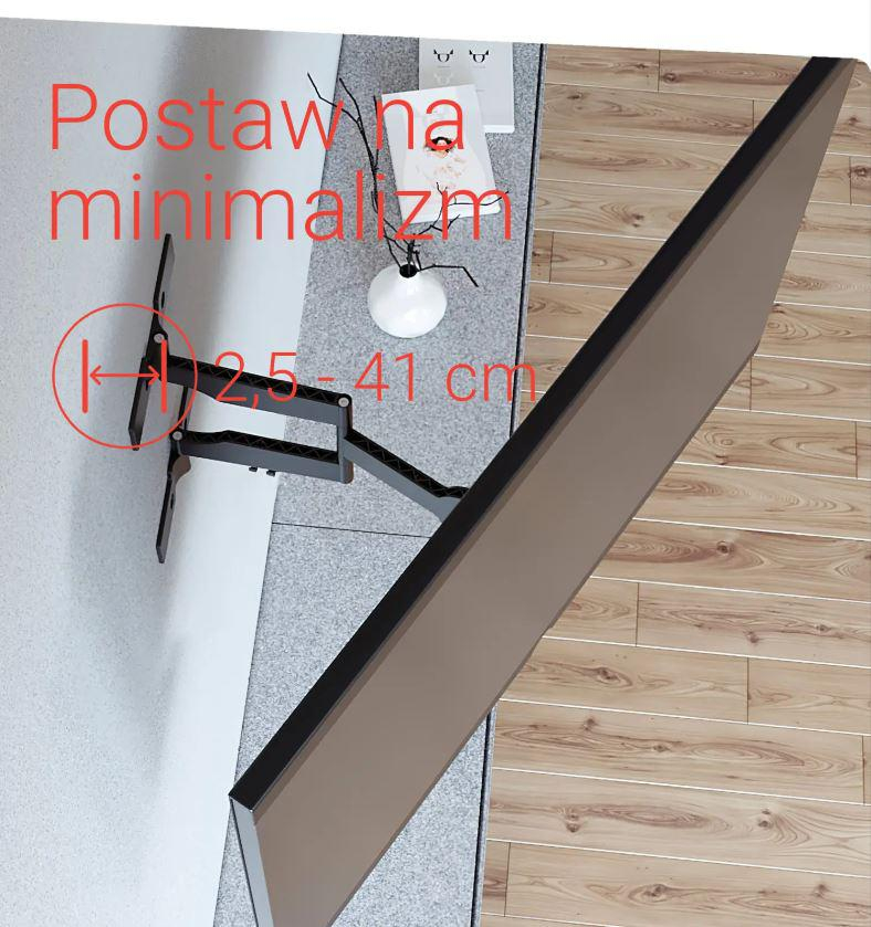 Hama UCHWYT TV HAMA LCD/LED VESA 400X400 FULLMOTION ULTRA SLIM