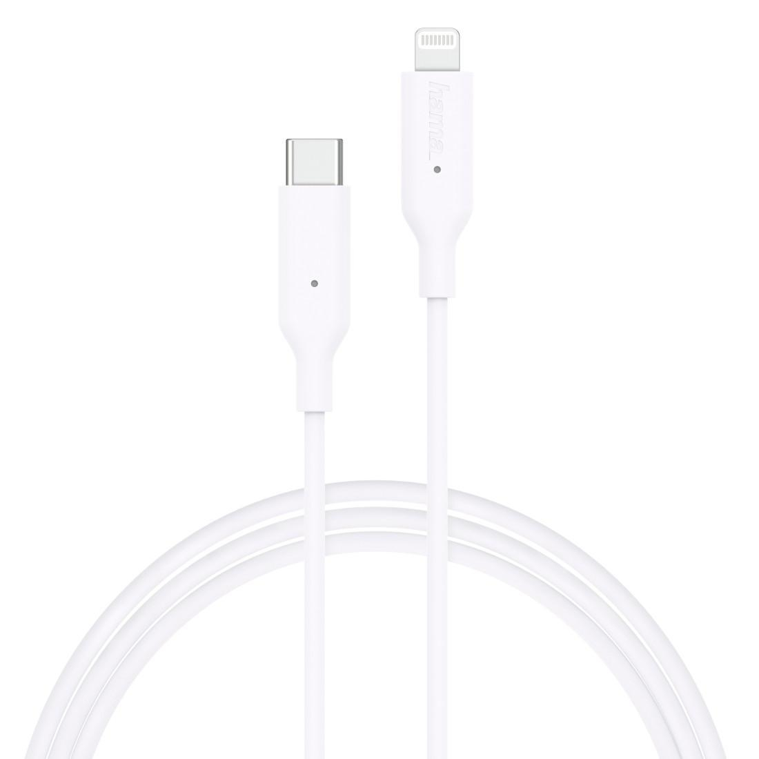 Hama Kabel USB-C - Lightning MFI 1m biały