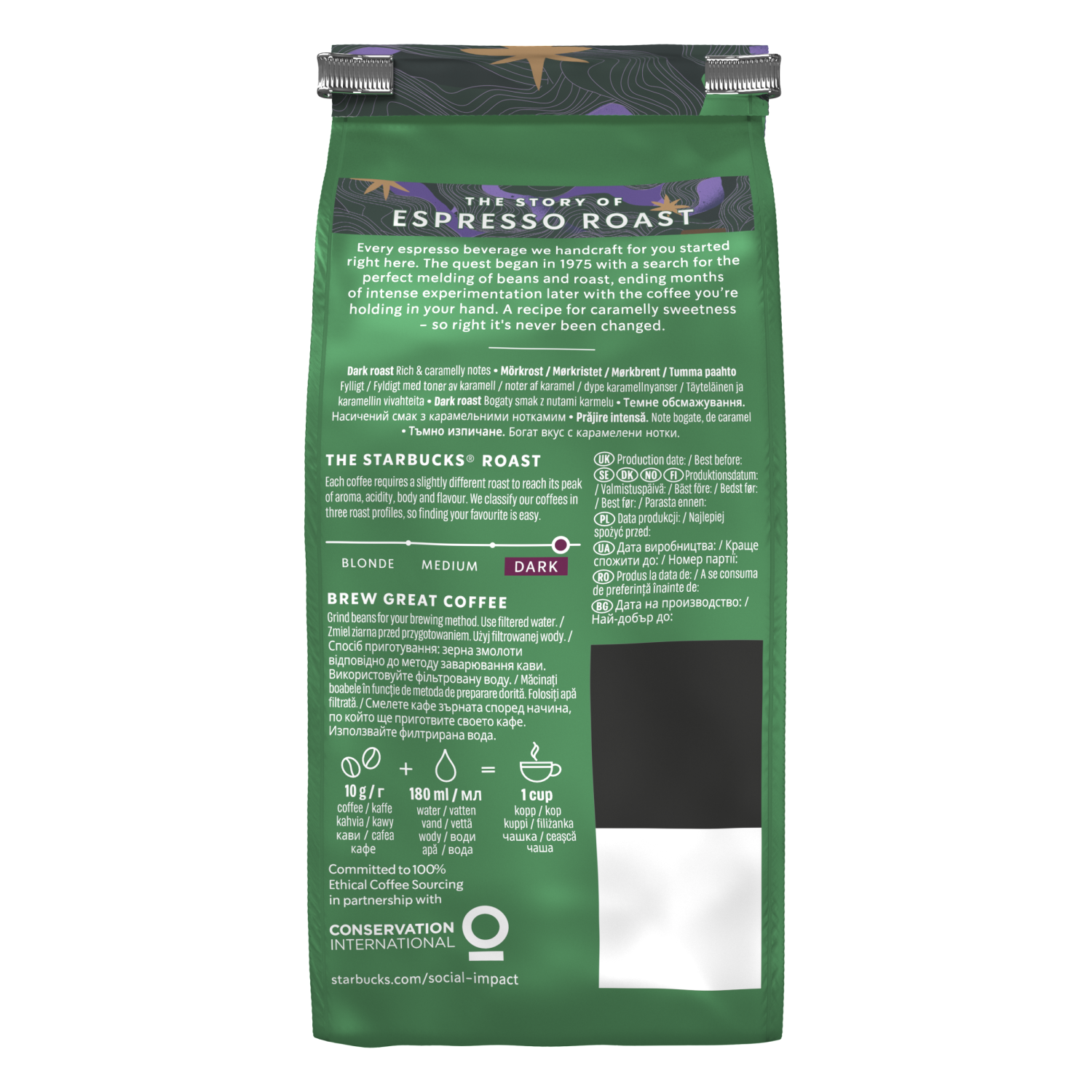 STARBUCKS Kawa ziarnista STARBUCKS Dark Espresso 200g