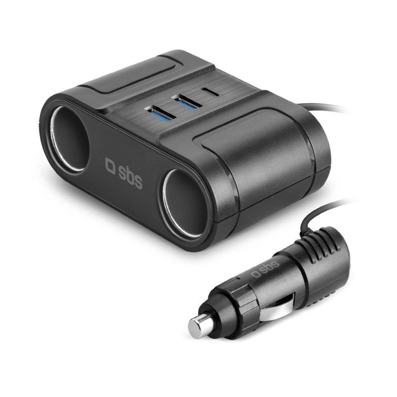 SBS Ładowarka Samochodowa SBS Spliter 1m 2xUSB 1xUSB-C 100W