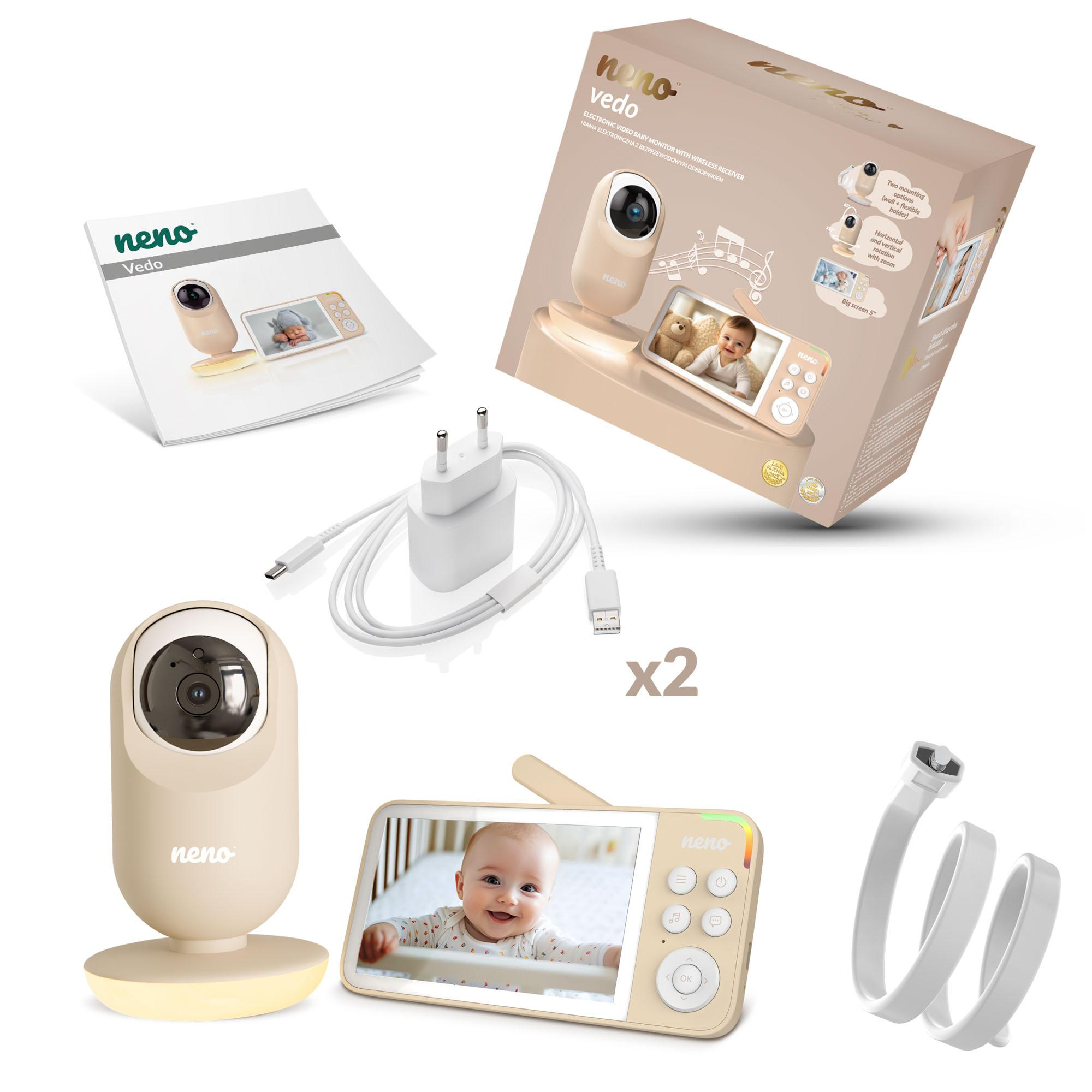 Neno VEDO CREAM - NENO VEDO CREAM elektroniczna niania 2,4 GHz z