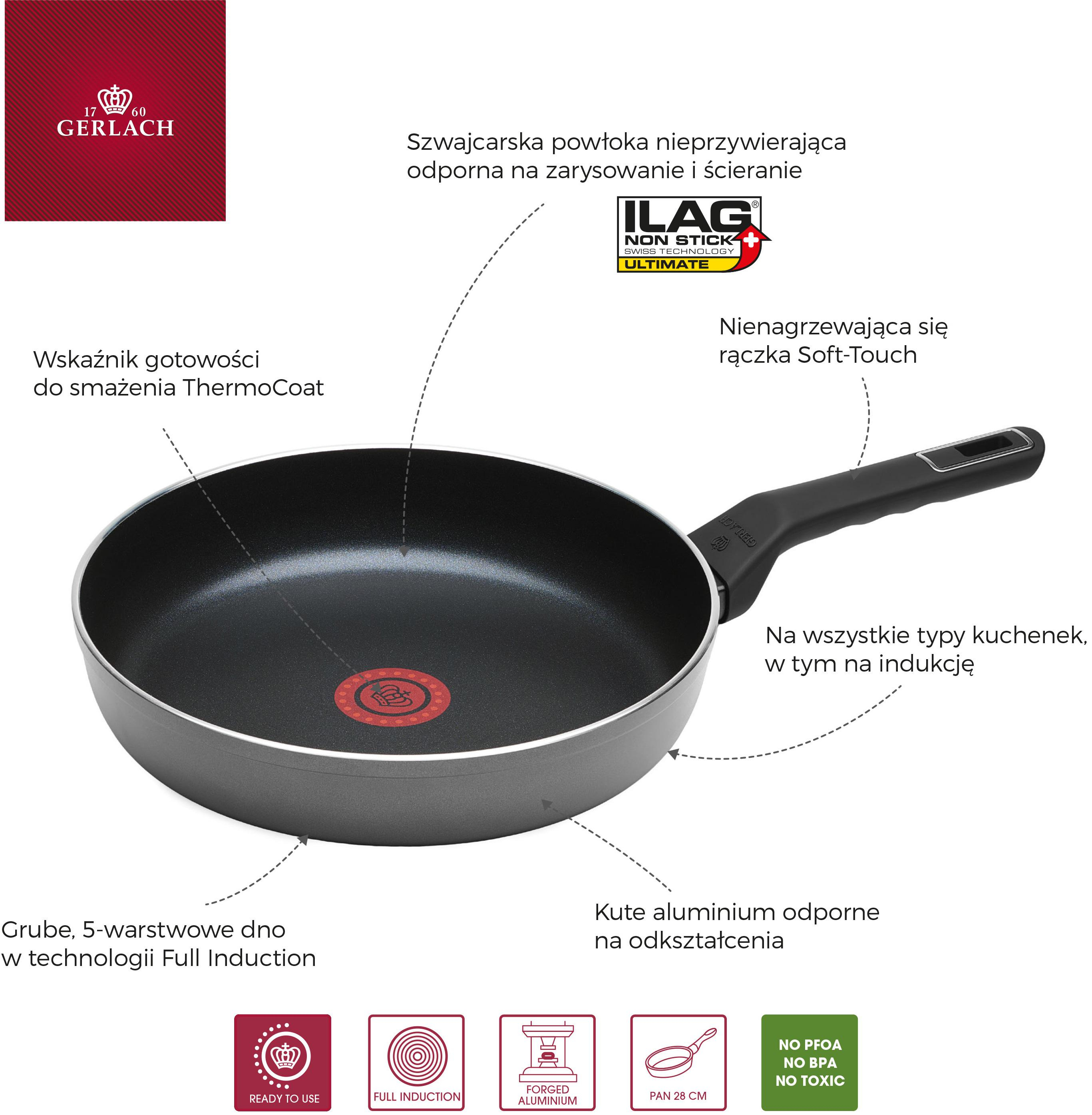 Gerlach Ambiente Thermocoat patelnia aluminiowa 28cm