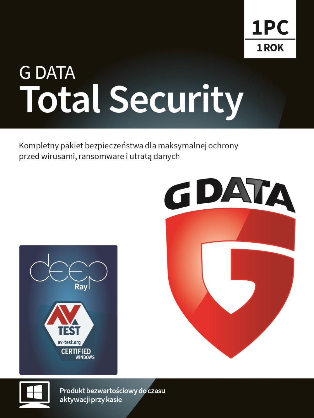 Gdata GDATA TOTAL SECURITY 1 PC 1 ROK