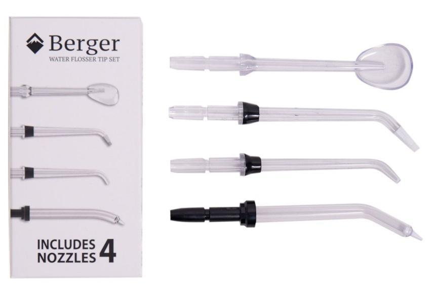 BERGER KOŃCÓWKI DO IRYGATORA BERGER WF PREMIUM BIAŁE 4 SZT.