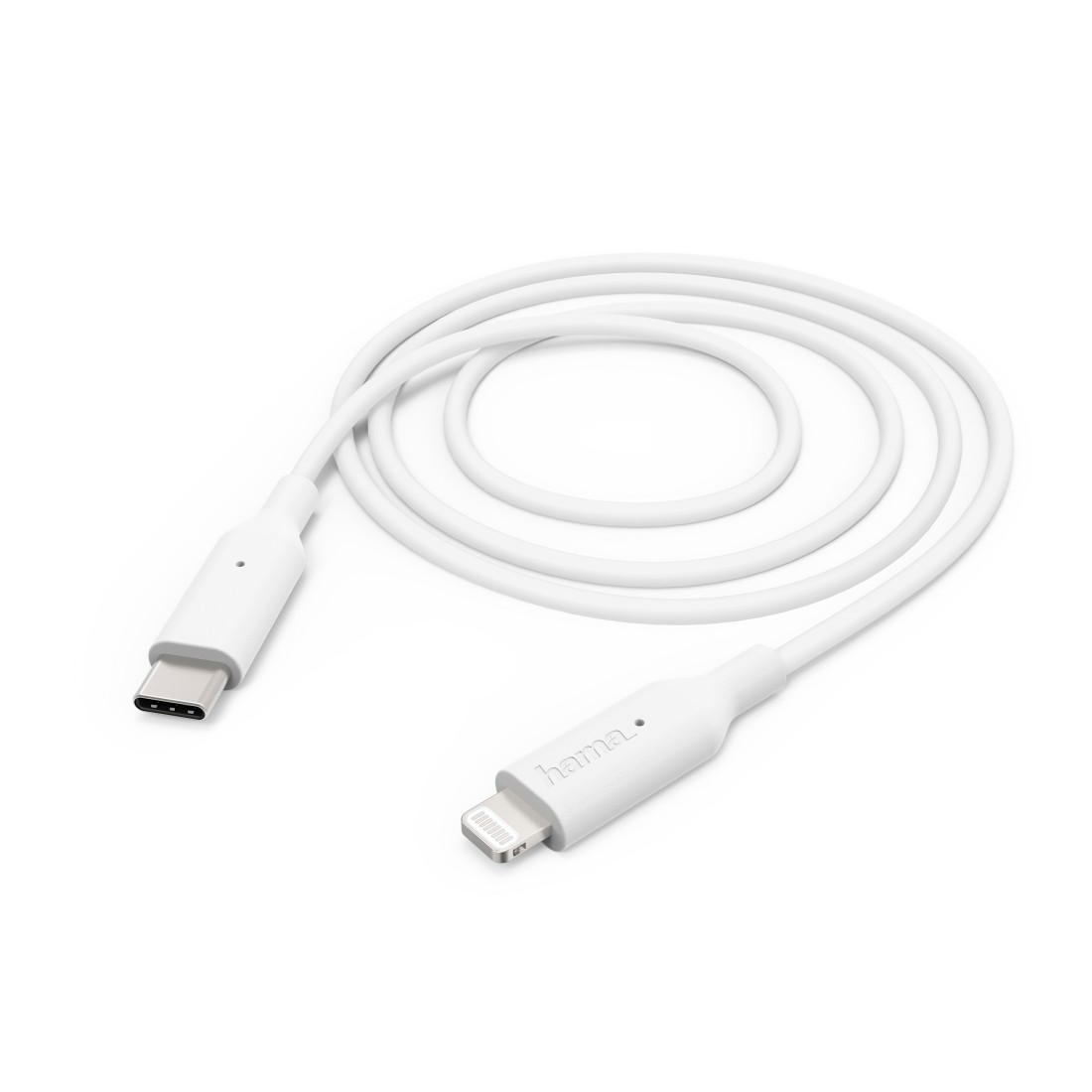 Hama Kabel USB-C - Lightning MFI 1m biały
