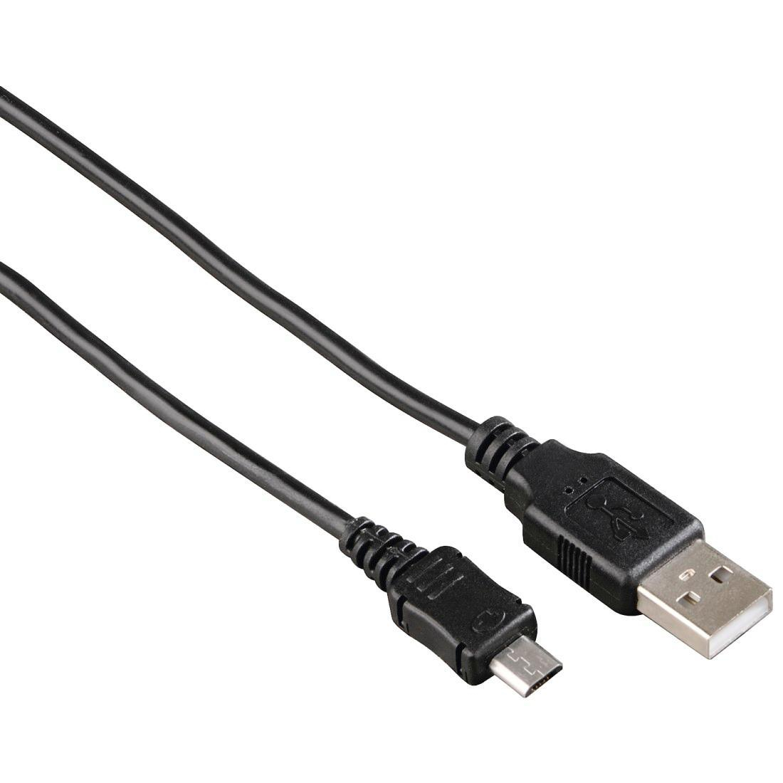 Hama KABEL USB-microUSB 0.6M HAMA czarny