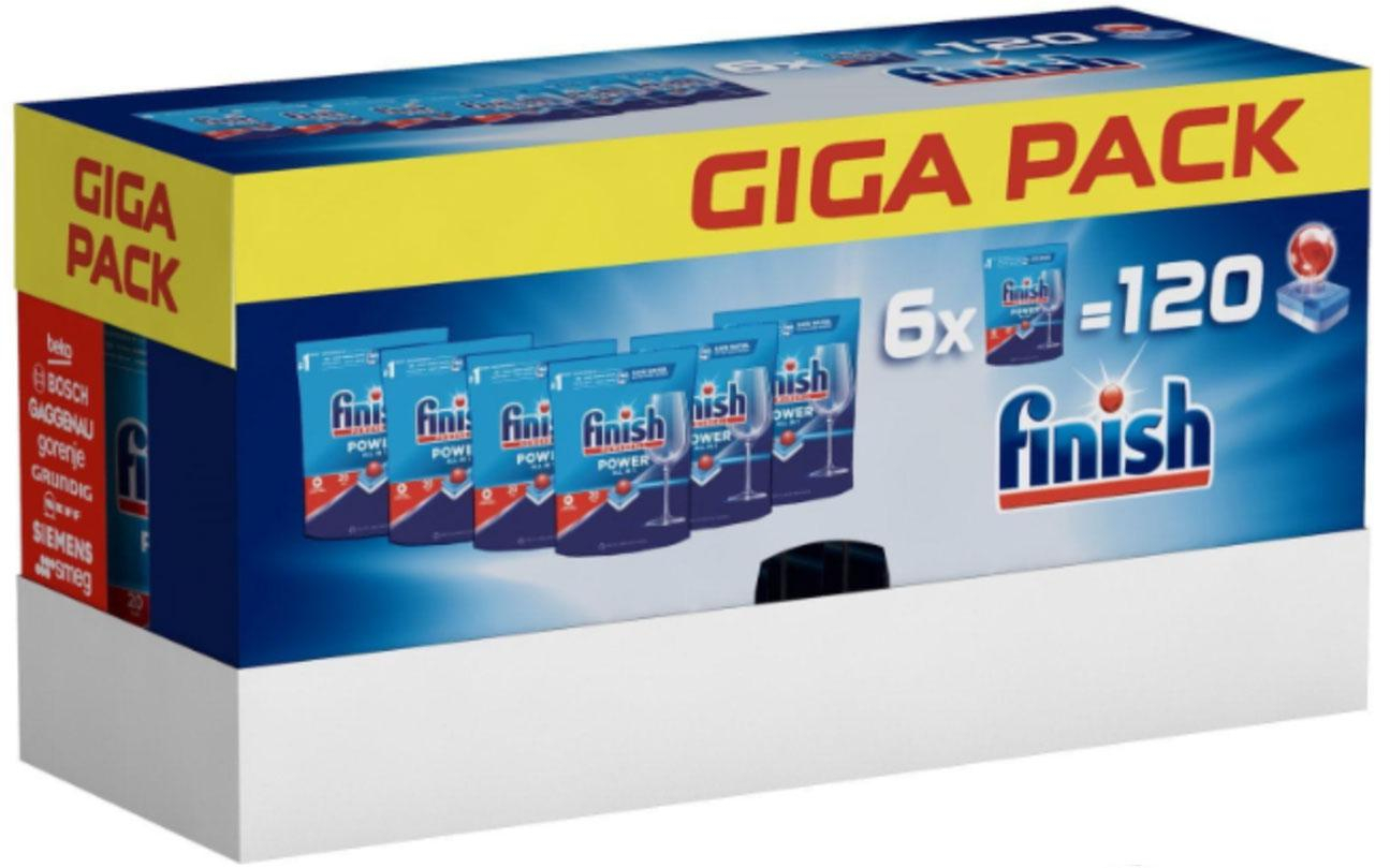 Finish FINISH 6x20szt All in 1 Regular MEGA PROMO Tabletki do zmywa
