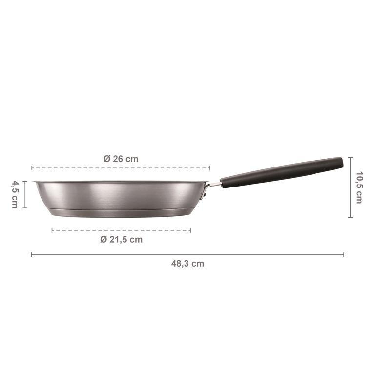 Fiskars Patelnia 26 cm HARD FACE STEEL (1052246)
