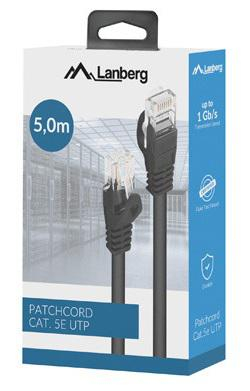 Lanberg Kabel sieciowy Patchcord Cat.5E 5 mb Czarny