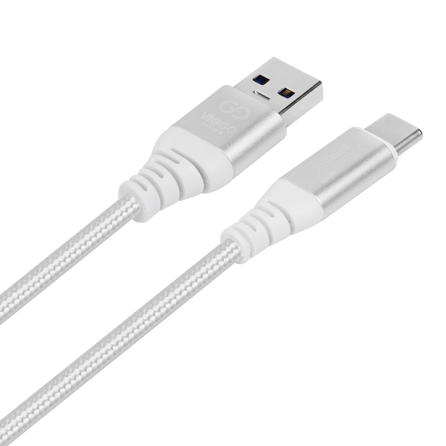 VIGGO DESIGN USB - USB-C VIGGO PREMIUM 3A 1m Biały