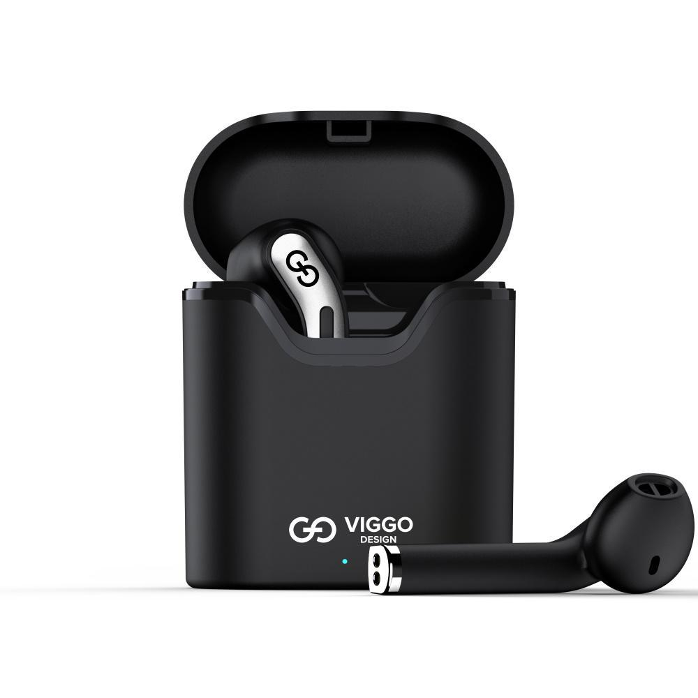 VIGGO DESIGN SŁUCHAWKI DOUSZNE TWS VIGGO Earbuds EBT01B Czarne