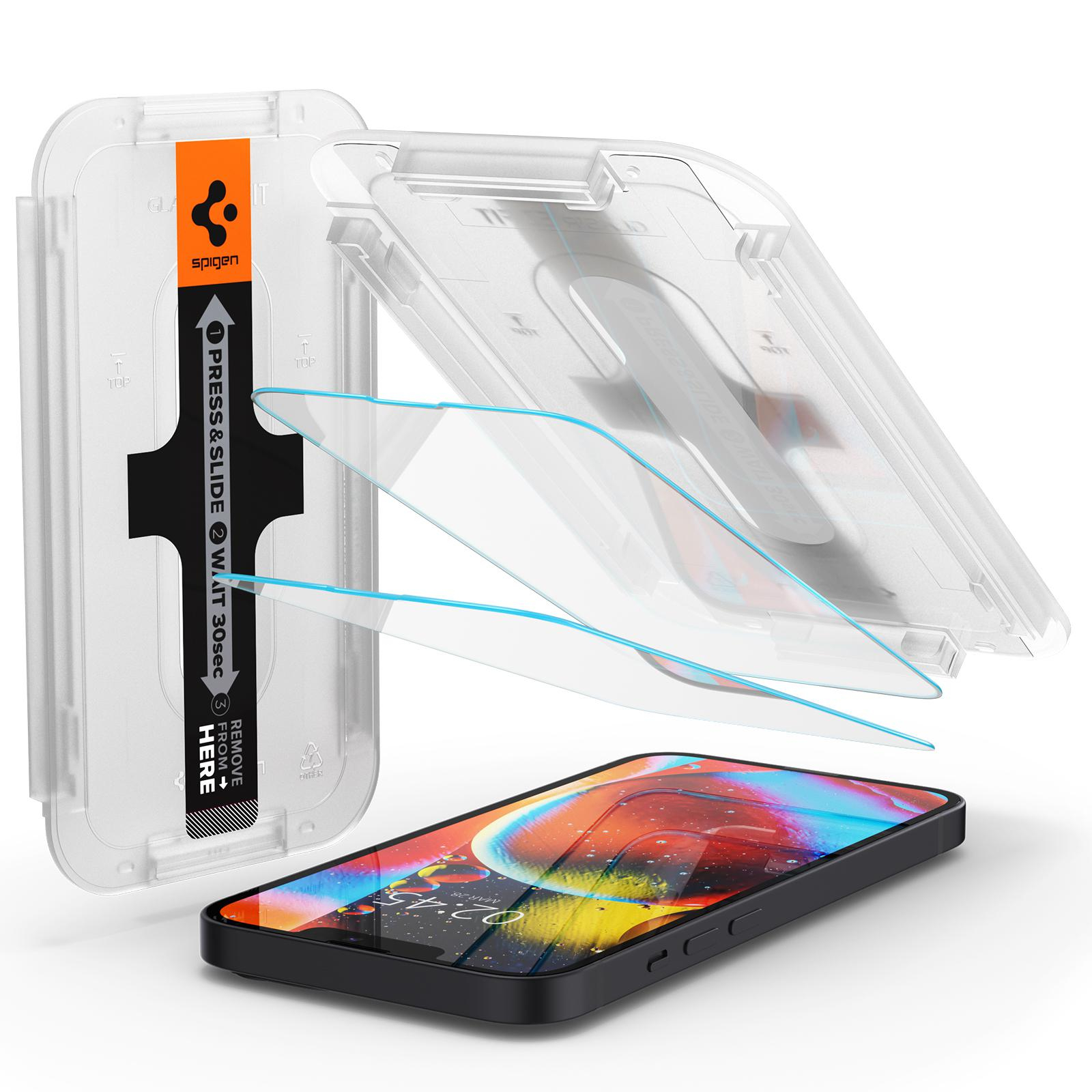 Spigen SZKŁO HARTOWANE SPIGEN GLAS.TR ”EZ FIT” 2-PACK IPHONE 13 PRO