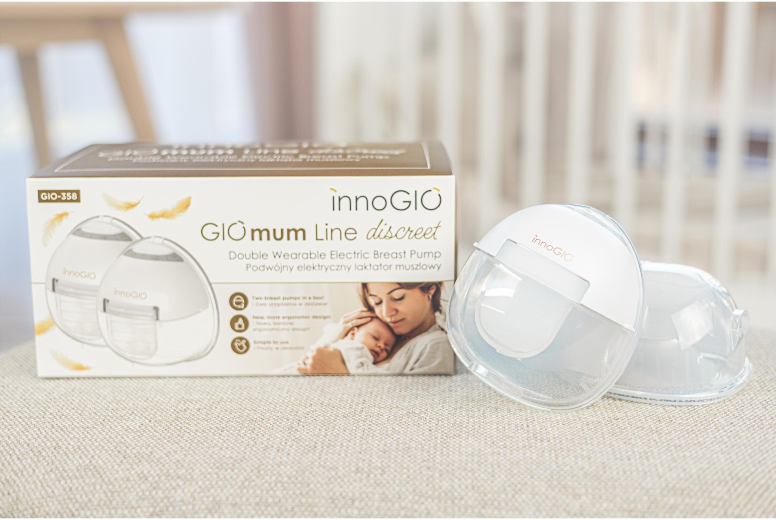 InnoGIO GIOmum Line Discreet- Podwójny Elektryczny laktator muszlowy
