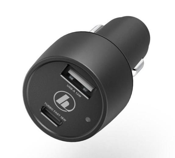Hama ŁADOWARKA Samochodowa HAMA 1xUSB-C 1xUSB PD 30W czarna