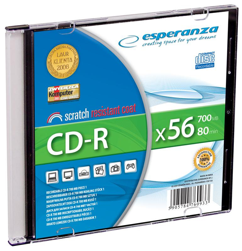 Esperanza CD-R 700 MB pudełko slim