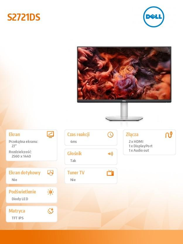 Dell 27'' S2721DS 210-AXKW Srebrny