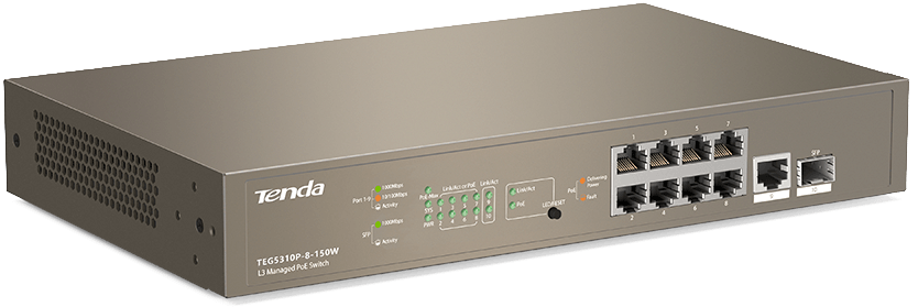 Tenda TEG5310P-8-150W PoE 8-portów 150W