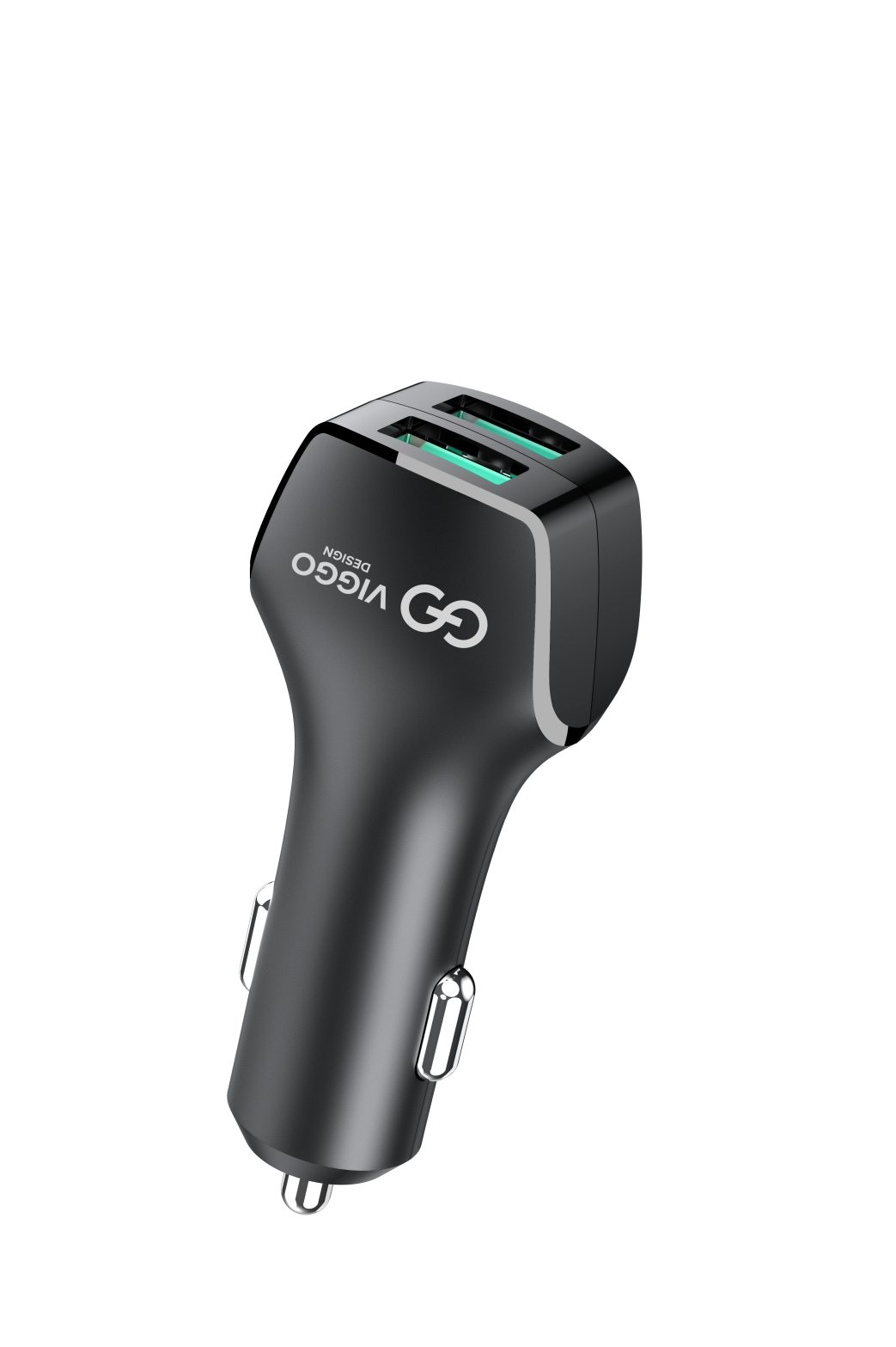 VIGGO DESIGN 2xUSB 2.4A Czarna