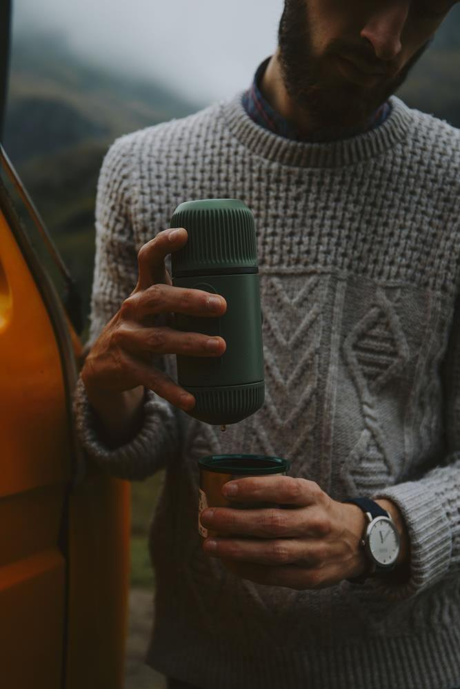 Wacaco Przenośny ekspres do kawy WACACO Nanopresso Moss Green+Etui