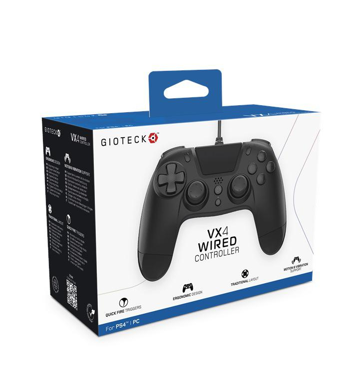 Gioteck Kontroler VX-4 przewodowy dla PS4 Czarny