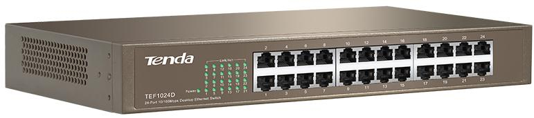 Tenda TEF1024D 24-porty Fast Ethernet stalowa obudowa