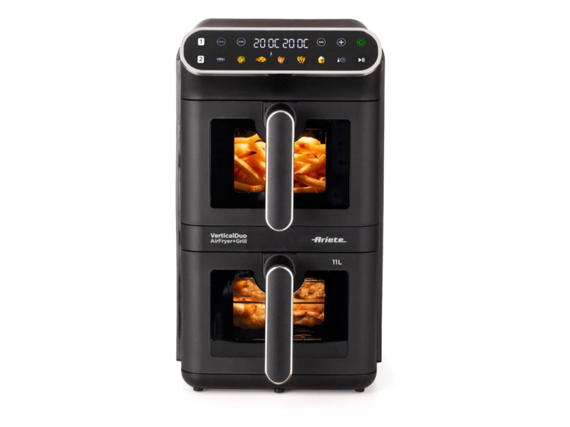 Ariete Air Fryer Vertical Duo Window & Grill 464000 2x5,5L