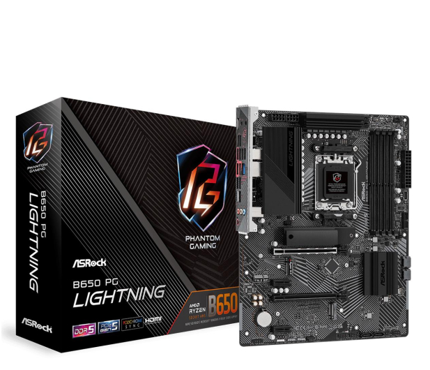 ASROCK Płyta główna B650 PG LIGHTNING AM5 4DDR5 HDMI M.2 ATX - 1079824 - zdjęcie 2