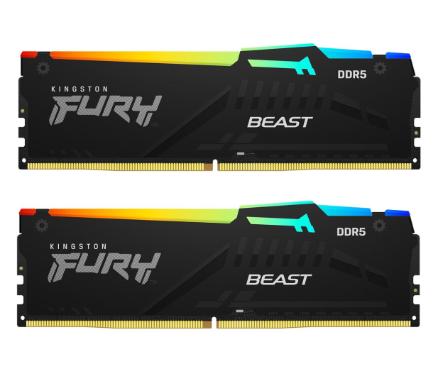 KINGSTON DDR5 Fury Beast RGB 32GB(2*16GB)/5600 CL36 czarna EXPO KF556C36BBEAK2-32 - 1072100 - zdjęcie 2