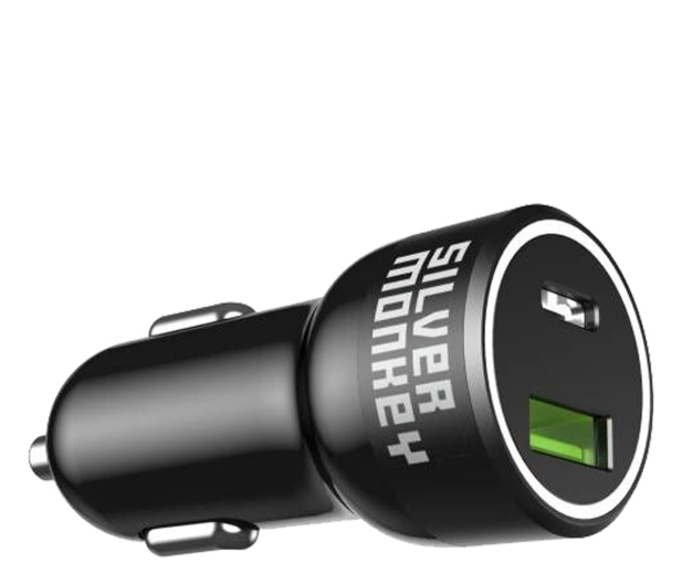 SILVER MONKEY samochodowa 1xUSB C, 1xUSB 45W - 744708 - zdjęcie 2