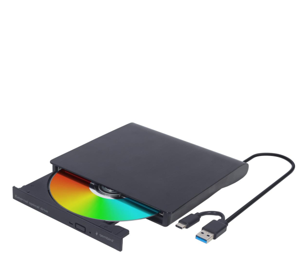 GEMBIRD ZEWNĘTRZNA NAGRYWARKA DVD 8X, CD 24X USB 3.1 SLIM CZARNA DVD-USB-03 - 1115566 - zdjęcie 2