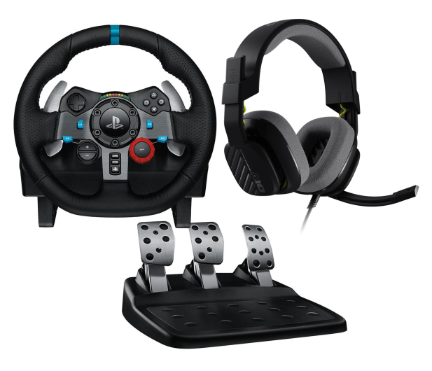 Logitech G29 PC/PS3/PS4/PS5 + słuchawki Astro A10 (czarny) - 1612378 - zdjęcie 2