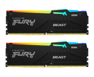 KINGSTON DDR5 Fury Beast RGB 32GB(2*16GB)/5600 CL36 czarna EXPO KF556C36BBEAK2-32 - 1072100 - zdjęcie 2