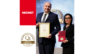 Neonet wyróżniony Złotym Godłem QI i tytułem Najwyższa Jakość Quality International