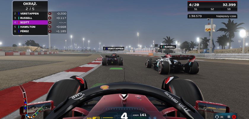 Screen z F1
