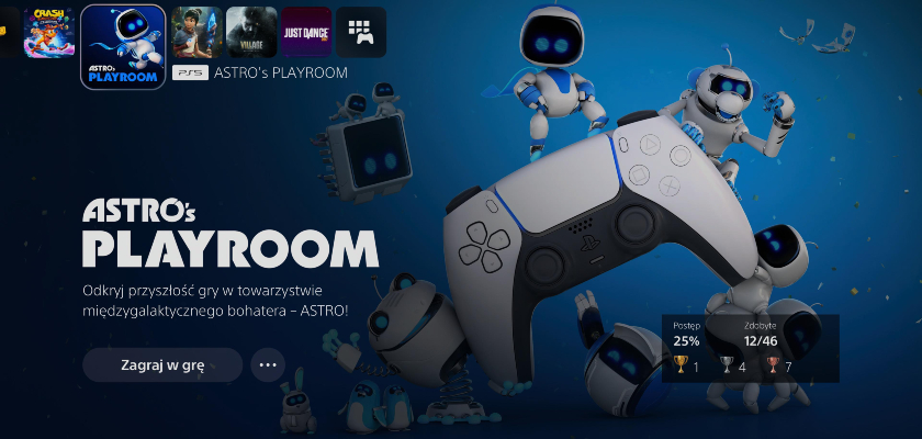 Interfejs konsoli PS5