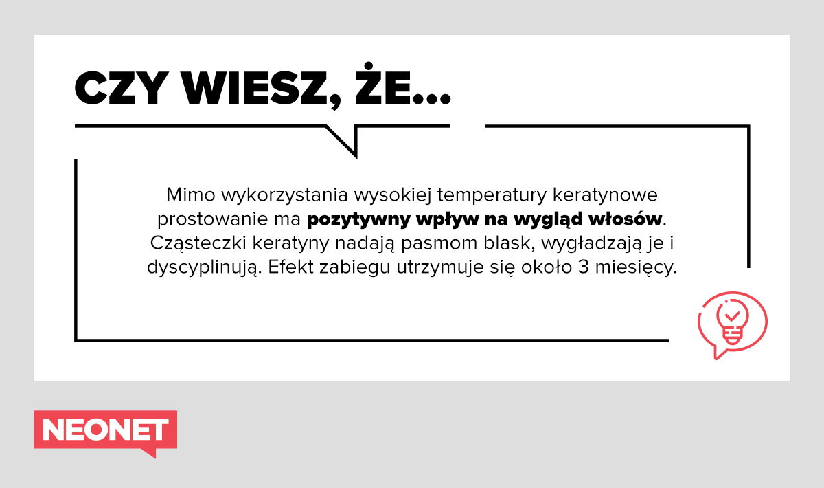 Keratynowe prostowanie infografika